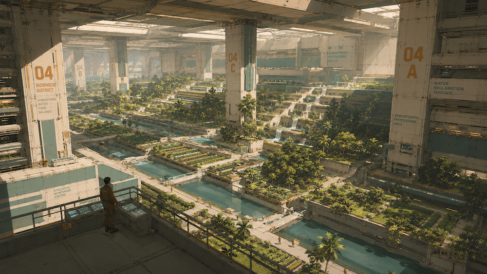 Distrito Biósfera 04 — water reclamation y cultivos integrados